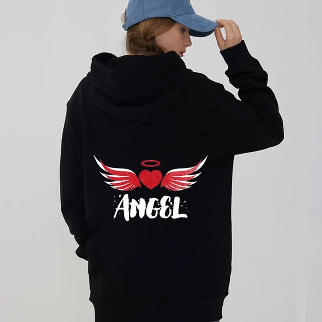 Angel and devil hoodie