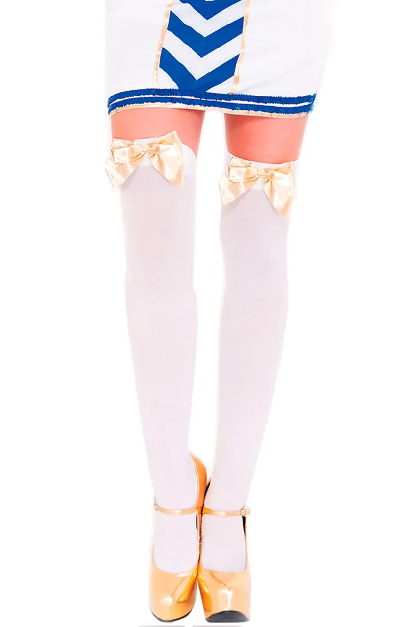 Bow Top Thigh Highs