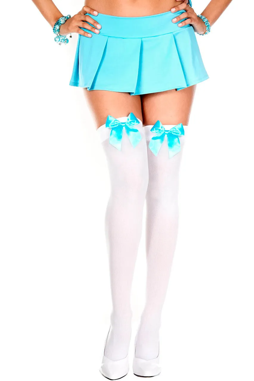 Bow Top Thigh Highs