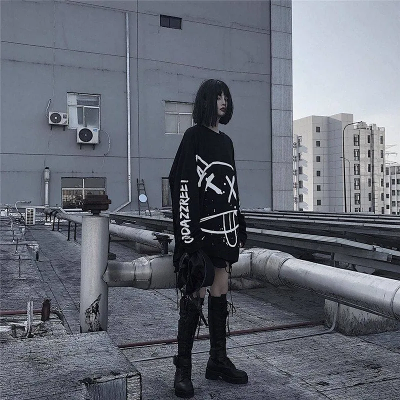 Gothic punk long sleeve egirl tee