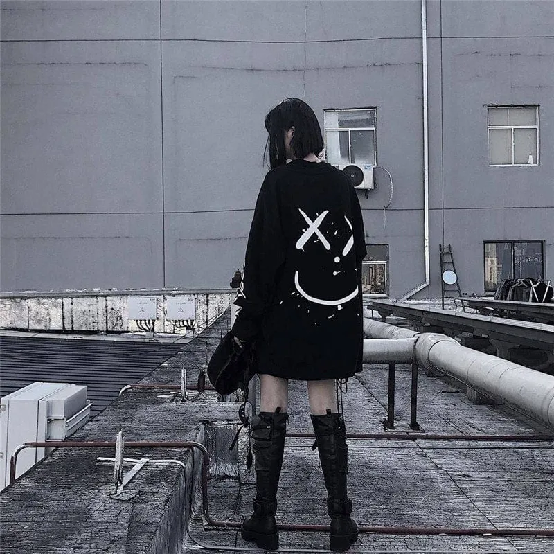 Gothic punk long sleeve egirl tee