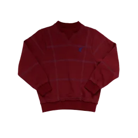 HK442-BURGANDY STITCHED TOP