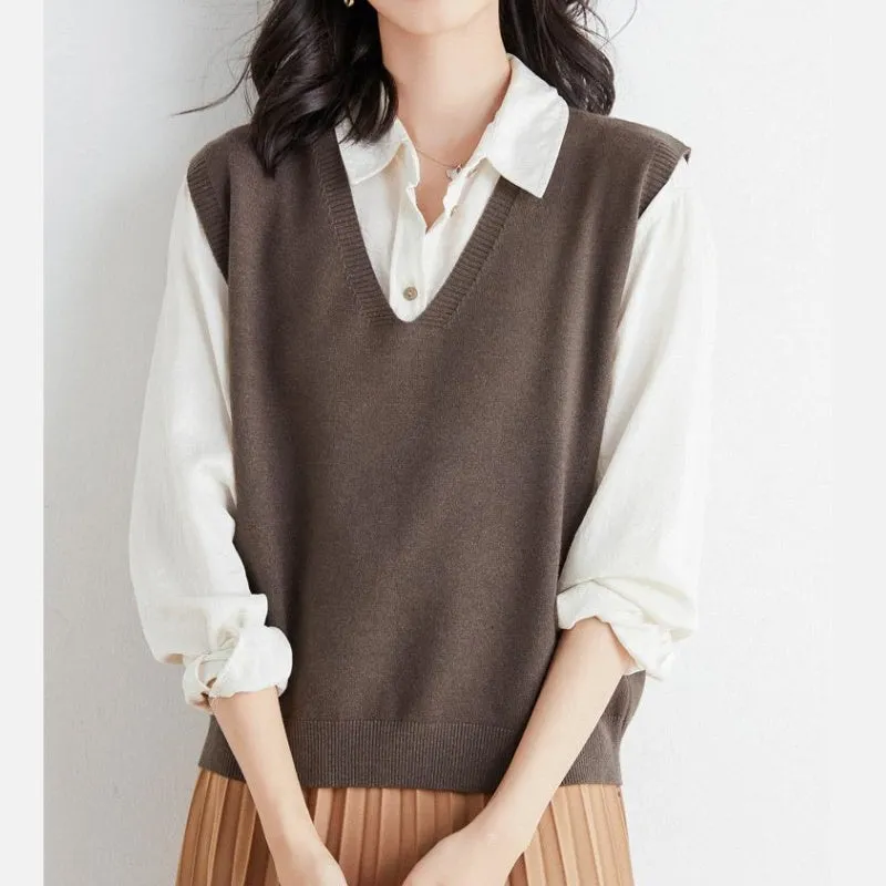 Hot Sale 49% OFFWomen's Ultra-Soft V-Neck Knit Vest