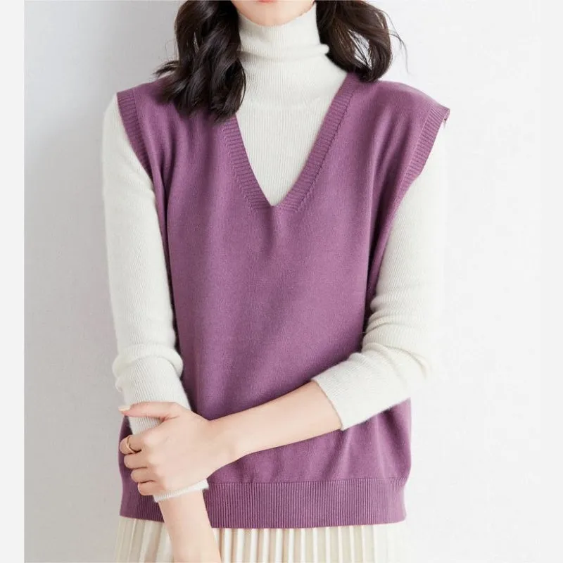 Hot Sale 49% OFFWomen's Ultra-Soft V-Neck Knit Vest