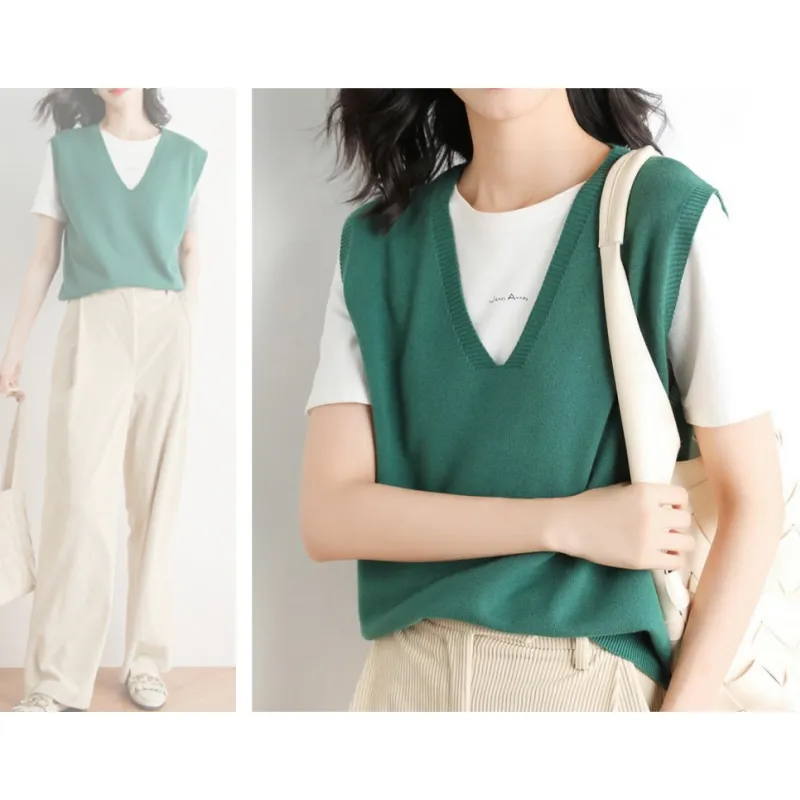 Hot Sale 49% OFFWomen's Ultra-Soft V-Neck Knit Vest