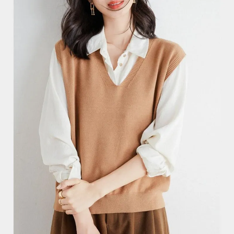 Hot Sale 49% OFFWomen's Ultra-Soft V-Neck Knit Vest