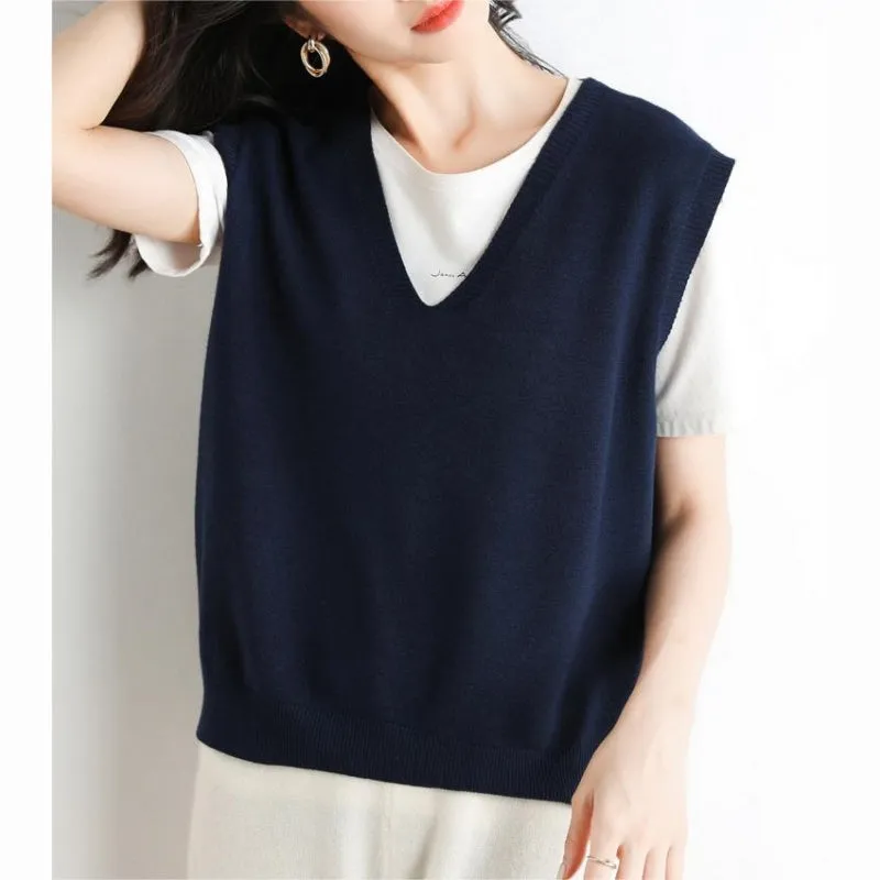 Hot Sale 49% OFFWomen's Ultra-Soft V-Neck Knit Vest