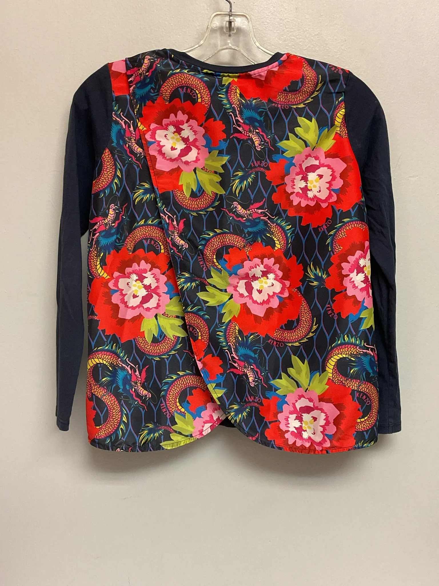 Kenzo Size 14 Navy Cotton Big Girls Tees/Polos/Tunics