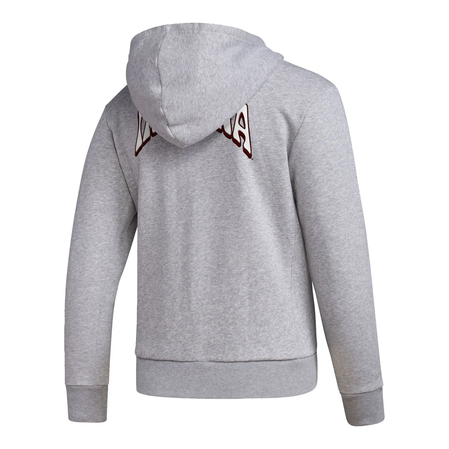 Ladies Indiana Hoosiers Adidas In The Groove Grey Full Zip Hooded Sweatshirt