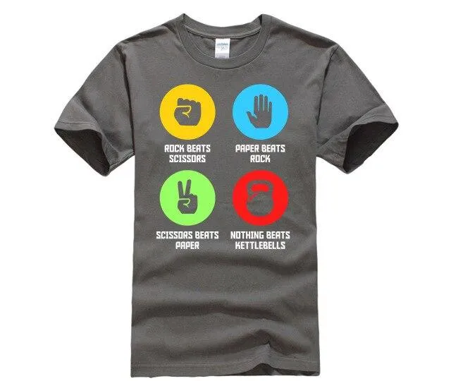 Mens fashion t shirt, free shipping, fun summer sports shirt for Fitness Gymer Nothing Kettlebells