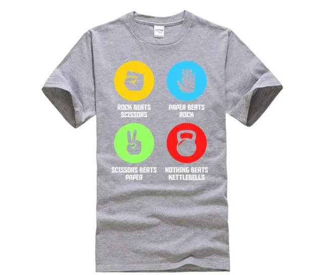 Mens fashion t shirt, free shipping, fun summer sports shirt for Fitness Gymer Nothing Kettlebells