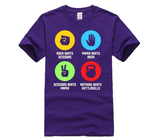 Mens fashion t shirt, free shipping, fun summer sports shirt for Fitness Gymer Nothing Kettlebells