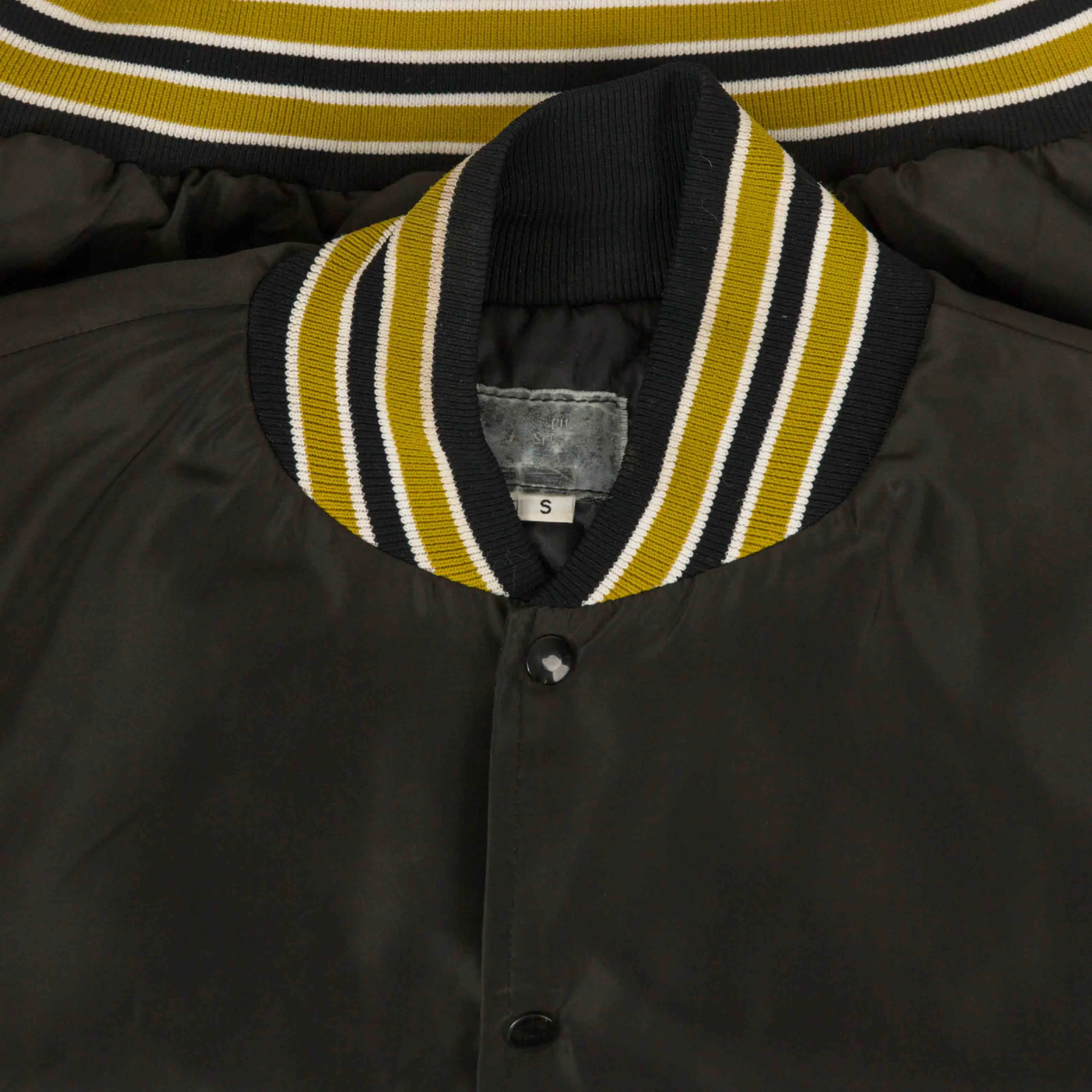 MEN'S VINTAGE 1990S NYLON VARSITY BOMBER JACKET - SMALL