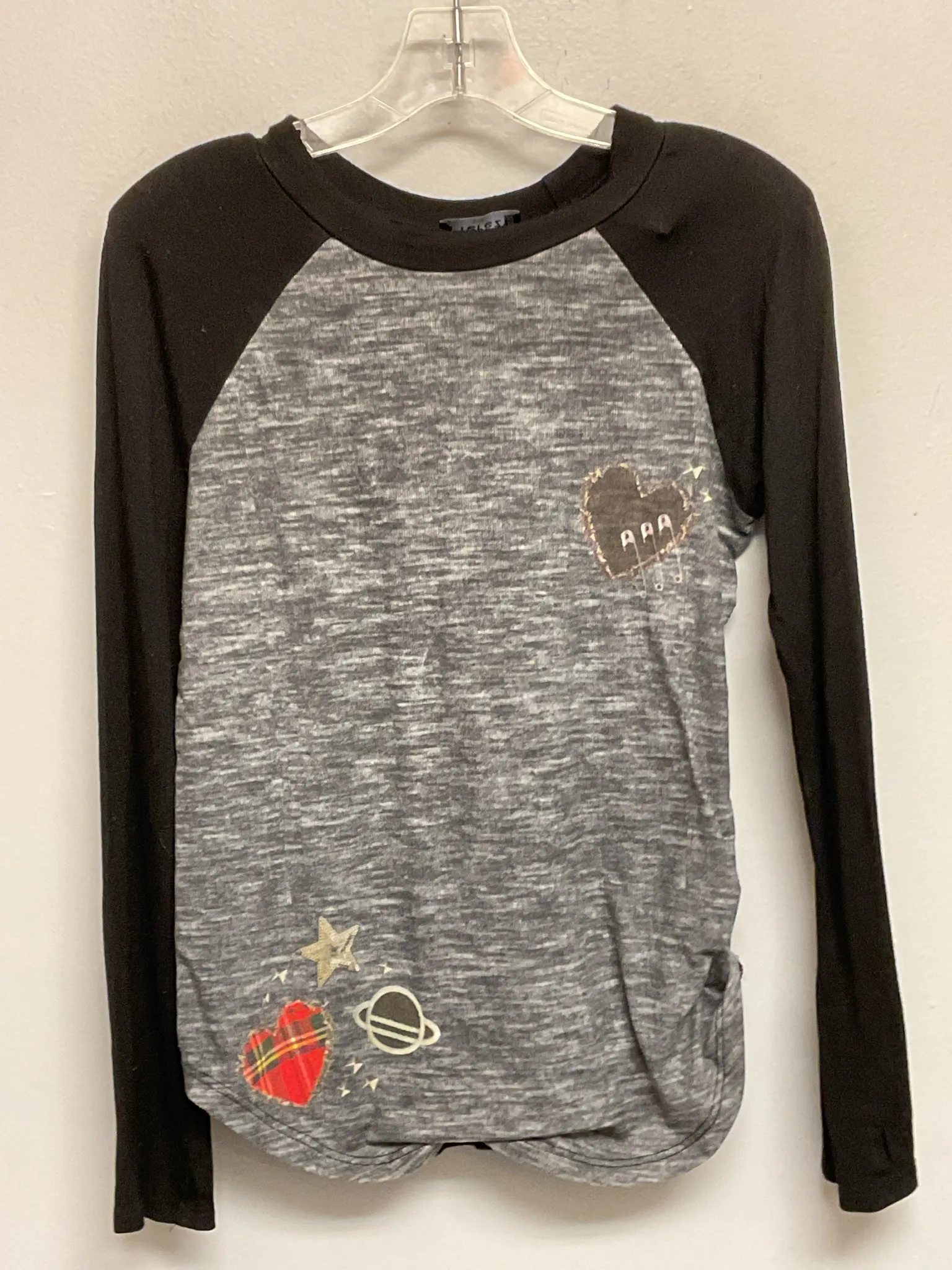 Teres Kids Size 8 Black Polyester Blend Big Girls Tees/Polos/Tunics